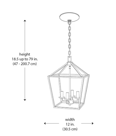 Home Decorators Collection Weyburn 4-Light Gold Farmhouse Chandelier Light Fixture with Caged Metal Shade T-P00200007A