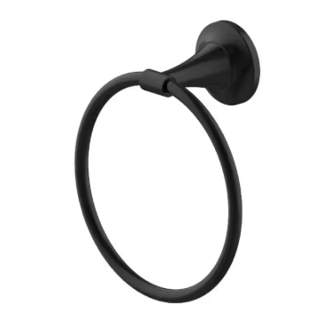 Glacier Bay Constructor Wall Mounted Towel Ring in Matte Black 20118-0510H