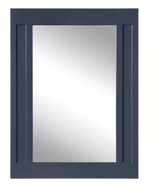 HDC - Aberdeen 24 in. W x 32 in. H Rectangular Framed Wall Mount Bathroom Vanity Mirror in Midnight Blue Aberdeen SMR-MB