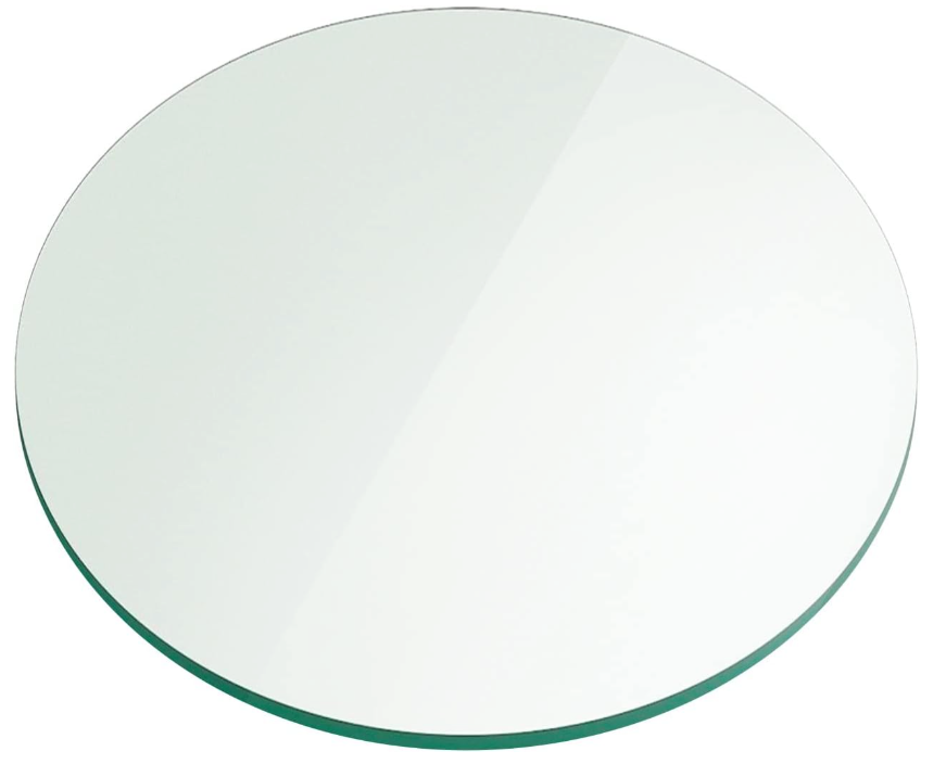 36" Inch Round Glass Table Top 1/4" Thick Flat Polish Edge Tempered by Fab Glass (TOP ONLY)