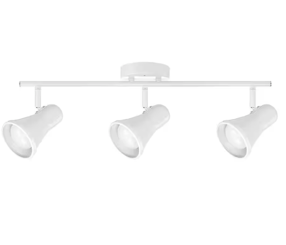 Hampton Bay- Clara Collection LED 3-Light White Glossy Track