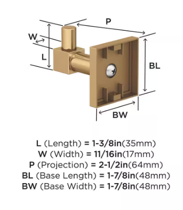 Amerock Appoint Single Robe Hook in Champagne Bronze BH36070CZ