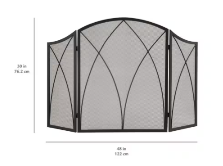 Pleasant Hearth- Arched 3-Panel Fireplace Screen