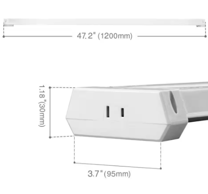 Cedar Hill- 4 ft. 70-Watt Equivalent 42-Watt Integrated LED White Shop Light Linkable