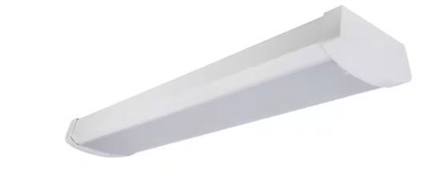 Commercial Electric 1-Pack 48 in. 4000 Lumens Integrated LED White Wraparound Light 4000K Bright White WR4840K40LWL