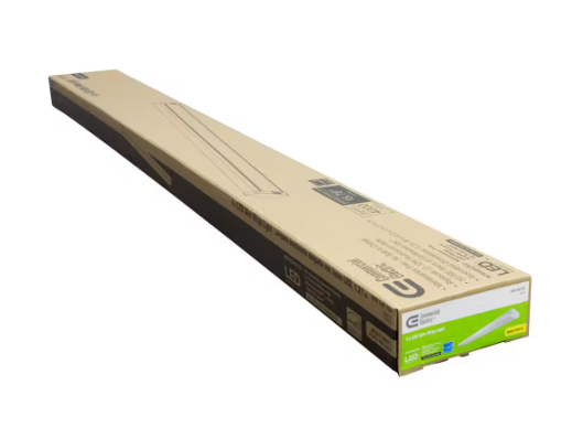 Commercial Electric 1-Pack 48 in. 4000 Lumens Integrated LED White Wraparound Light 4000K Bright White WR4840K40LWL
