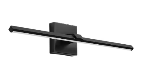 KAISITE 24 in. 1-Light Modern Matte Black LED Vanity Light Bar Dimmable Wall Sconce Bathroom Light Fixture with 3500K Warm Light 8096WL-24BK