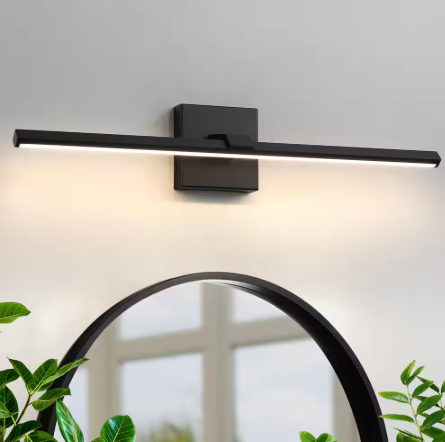 KAISITE 24 in. 1-Light Modern Matte Black LED Vanity Light Bar Dimmable Wall Sconce Bathroom Light Fixture with 3500K Warm Light 8096WL-24BK