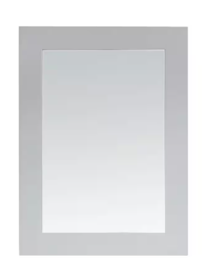 HDC - Parkcrest 22 in. W x 30 in. H Rectangular Framed Wall Mount Bathroom Vanity Mirror in Dove Gray Parkcrest MR