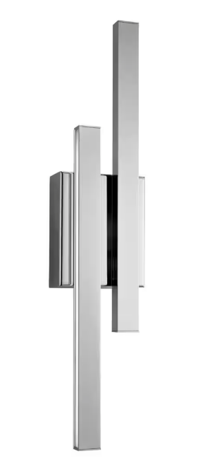 KICHLER Idril 17-Watt Chrome Integrated LED Hallway Indoor Wall Sconce Light 83702