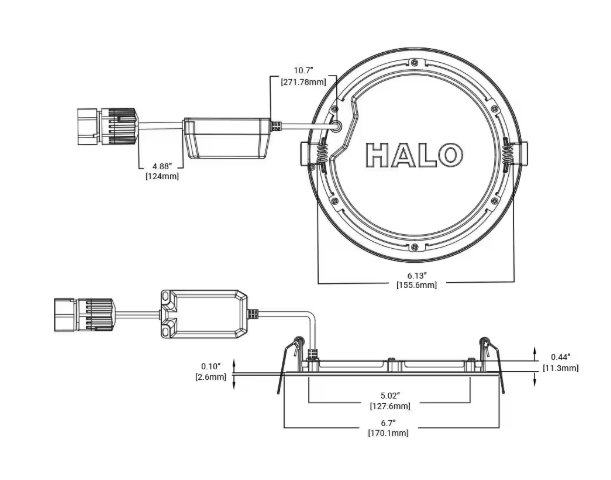 HALO QuickLink Low Voltage, 6 in. Selectable CCT 2700-5000K, 900 Lumens, Recessed Canless LED Starter Kit- 4 pack, Dimmable HLBQL6099FS1E-4PK