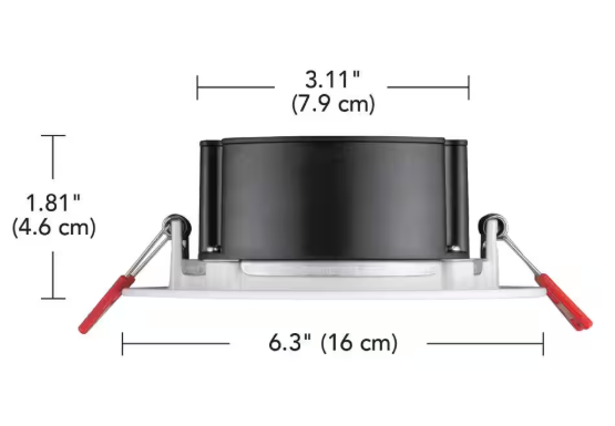 Commercial Electric Box on Top Integrated LED 6 in Round Canless Recessed Light for Kitchen Bathroom Livingroom, White Soft White 6-Pack