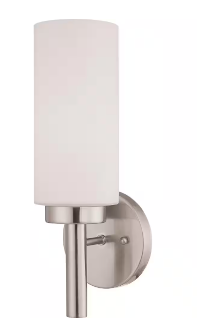Volume Lighting 1-Light Brushed Nickel Interior Wall Sconce V2121-33
