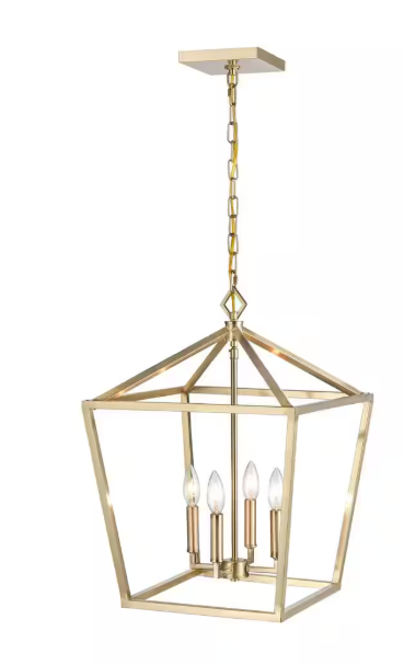 Millennium Lighting 16 in. 4-Light Modern Gold Pendant 3244-MG