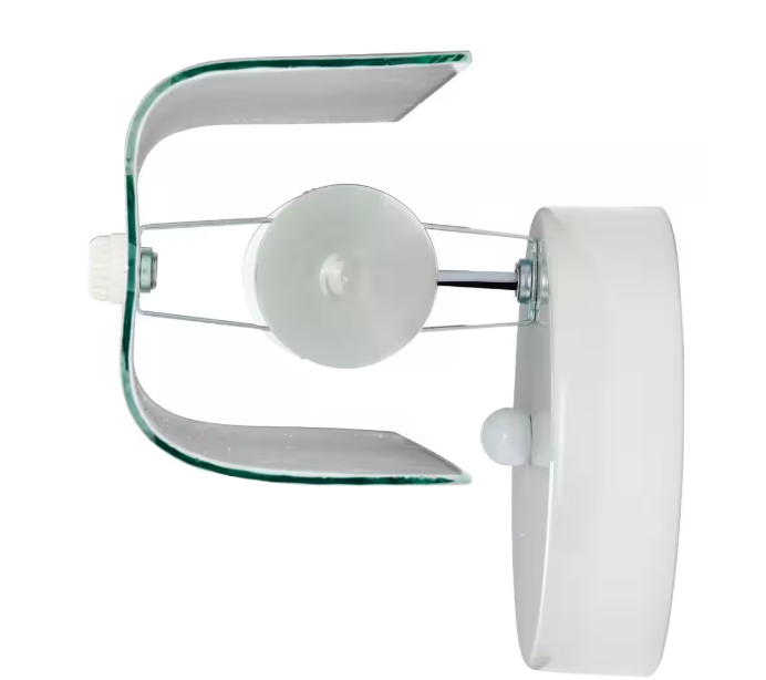 SATCO Nuvo 14 in. 2-Light White Vanity Light with White Channel Glass Shade SF77/087