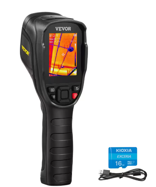 Thermal Imaging Camera 240x180 IR Resolution 43200 Pixel Infrared Camera with 16G SD Card LED Light Minus 4°F to 662°F