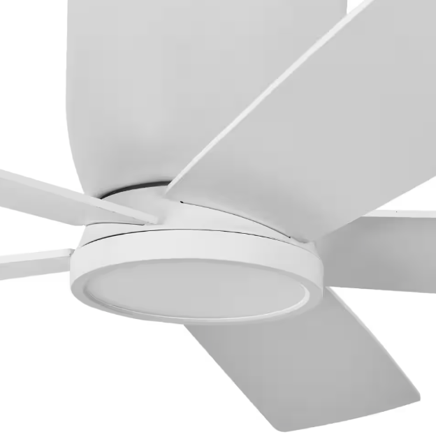 Home Decorators Collection Britton 52 in. Integrated LED Indoor Matte White Ceiling Fan with Light Kit and Remote Control SW19110 MWH