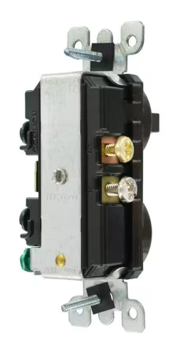 Leviton 15 Amp 125 V Single Combination Switch and Outlet/Receptacle, Brown (1-Pack) 5225 5225