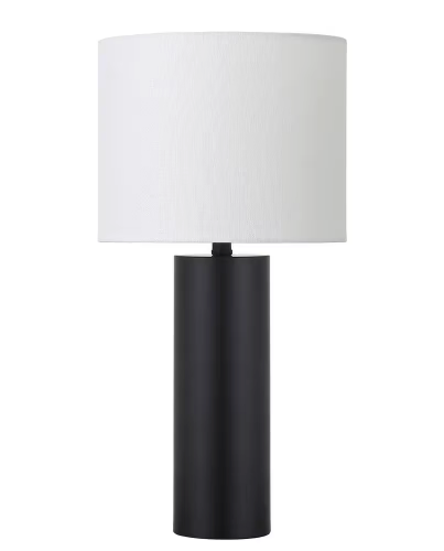 Meyer&Cross York 16 in. Blackened Bronze Mini Lamp with Fabric Shade ML2150