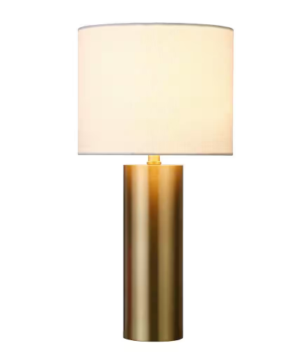 Meyer&Cross York 16 in. Brass Finish Mini Lamp with Fabric Shade ML2151