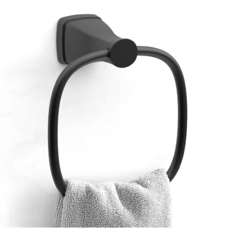 Glacier Bay Calandine Towel Ring Matte Black