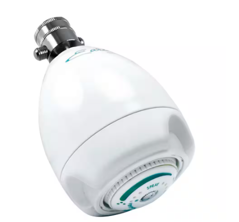 Niagara Conservation Earth Spa 3-Spray with 2 GPM 2.7 in. Wall Mount Adjustable Fixed Shower Head with Pause in White, (1-Pack) N2920-V-1PK