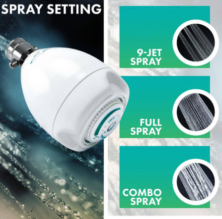 Niagara Conservation Earth Spa 3-Spray with 2 GPM 2.7 in. Wall Mount Adjustable Fixed Shower Head with Pause in White, (1-Pack) N2920-V-1PK