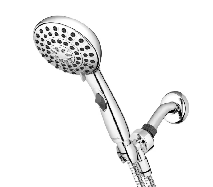 Waterpik 6-Spray 4.8 in. Single Wall Mount Handheld Adjustable Shower Head in Chrome VMH-663ME