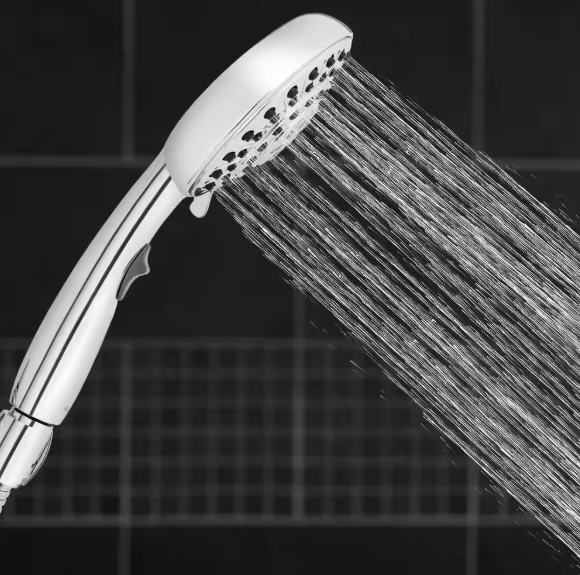 Waterpik 6-Spray 4.8 in. Single Wall Mount Handheld Adjustable Shower Head in Chrome VMH-663ME