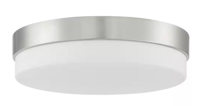 Access Lighting Roma 18 in. Contemporary Brushed Steel, Opal Integrated LED Flush Mount 20827LEDD-BS/OPL