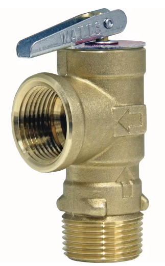 Watts 3/4 In Lead Free Copper Poppet Type Pressure Relief Valve, Test Lever, 150 psi LF3L