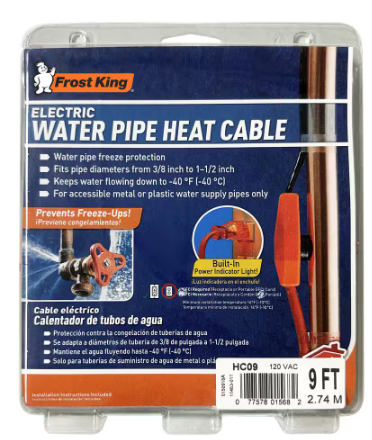 Frost King 9 ft. Automatic Electric Heat Cable Kit HC9A