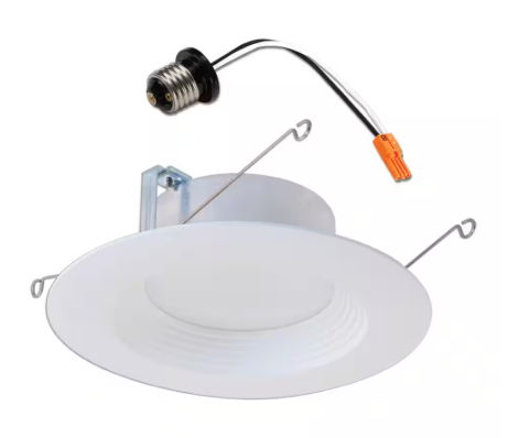 HALO 5 in. and 6 in. 2700K Integrated LED Recessed Ceiling Light Retrofit Trim at 90 CRI Warm White Title 20 Compliant LT560WH6927R-CA