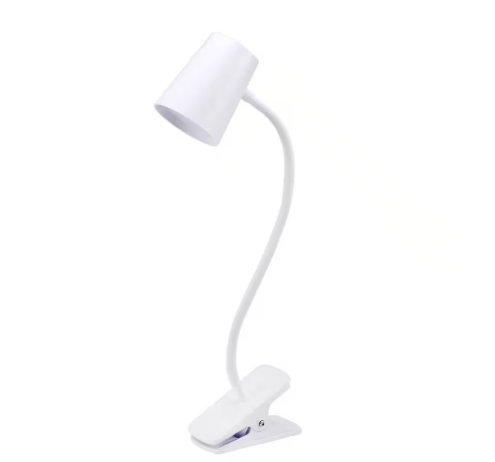 Bostitch Adjustable LED Clamp Light, 7.48 in. White, Indoor, Desk Lamp LED2103