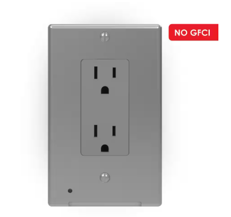 LUMICOVER Classic Decor 1 Gang Decor Plastic Wall Plate with a nightlight - Satin Nickel LCR-CDDO-N