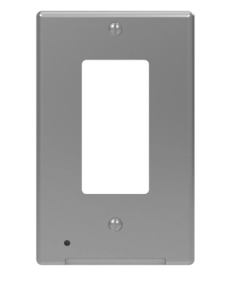 LUMICOVER Classic Decor 1 Gang Decor Plastic Wall Plate with a nightlight - Satin Nickel LCR-CDDO-N