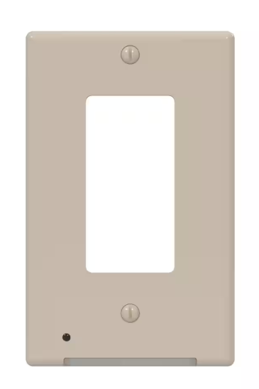 LUMICOVER Classic Decor 1 Gang Decor Plastic Wall Plate with a nightlight - Almond LCR-CDDO-AL