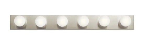 KICHLER Independence 36 in. 6-Light Brushed Nickel Traditional Bathroom Vanity Light 626NI