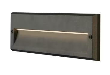 Hampton Bay 122 Lumen 10.6 in. Low Voltage Black Integrated LED Deck Light JAO2601L