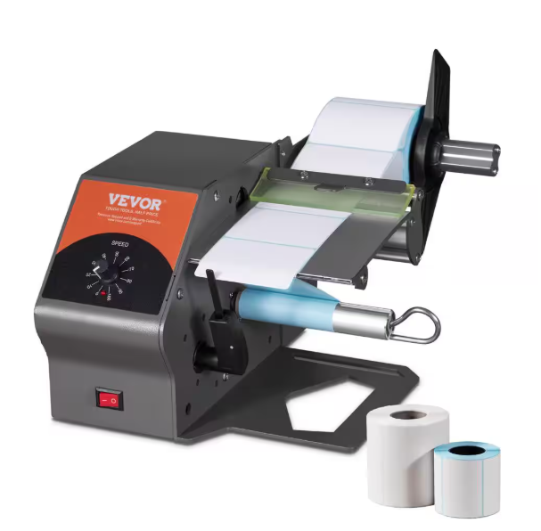 VEVOR Automatic Label Dispenser Width 0.2 in. - 4.5 in. Length 0.2 in. -Automatic Label Separator with Speed Adjustable WSZDTBFPJHSWJCP8CV1