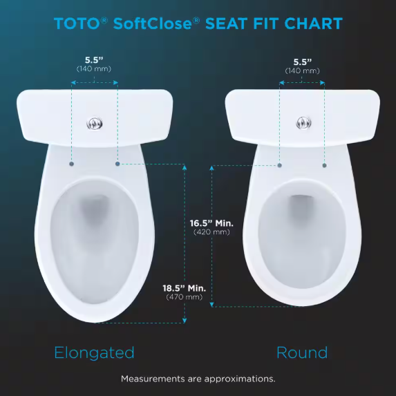 TOTO- SoftClose Elongated Closed Front Toilet Seat in Cotton White