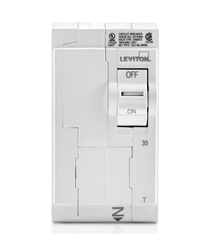 Leviton Branch Circuit Breaker, Standard 2-Pole 30 Amp, 120-Volt/240-Volt, Thermal Magnetic LB230-TR R10-LB230-0TR