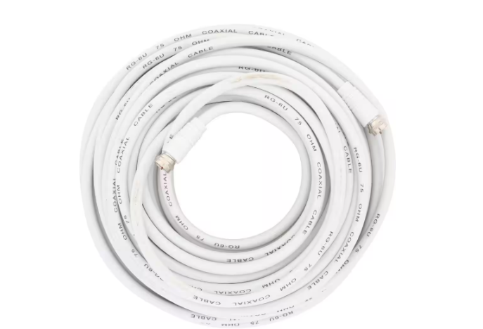 Zenith 50 ft. RG6 Coaxial Cable in White VG105006W