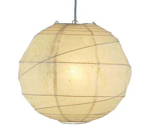 Adesso Orb 1-Light White Hanging Pendant 4162-12