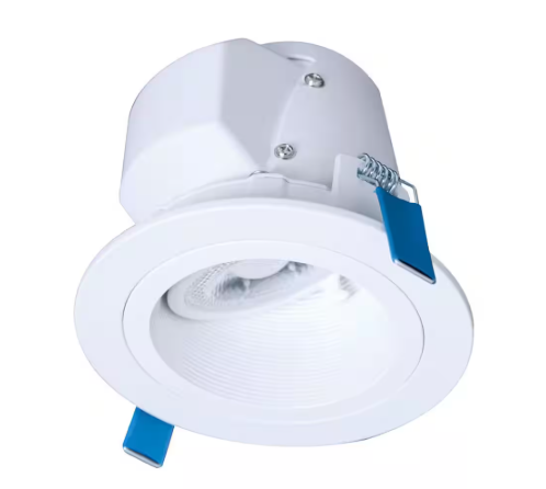 HALO RLS4,4 in., 2700K-5000K Selectable CCT Integrated LED Recessed Light, White, Dimmable RLS4099FS1EWHDMR