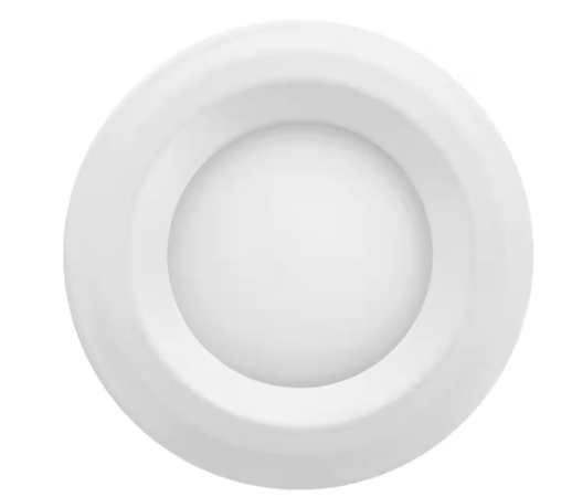 Commercial Electric 3 in. Canless Integrated LED Recessed Light Trim with Night Light 550 Lumens Adjustable CCT New Construction Remodel 53826101