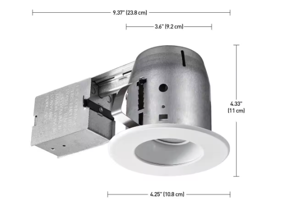 Commercial Electric- Slimline Integrated LED 4 in Round Canless Recessed Light for Kitchen Bathroom Livingroom, White Soft White