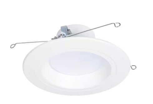 HALO RL56 Series 5/6 in. Recessed LED retrofit module Selectable CCT and Lumens, Integrated LED Matte White RL56LS9FSD2W1EWH