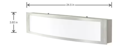 Hampton Bay Woodbury 24.5 in. Brushed Nickel Linear LED Vanity Light Bar IQP1381L-4