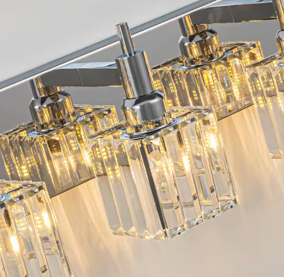 EDISLIVE Orillia 51.18 in. 7-Light Modern Chrome Bathroom Vanity Light with Crystal Shades 81010000054818